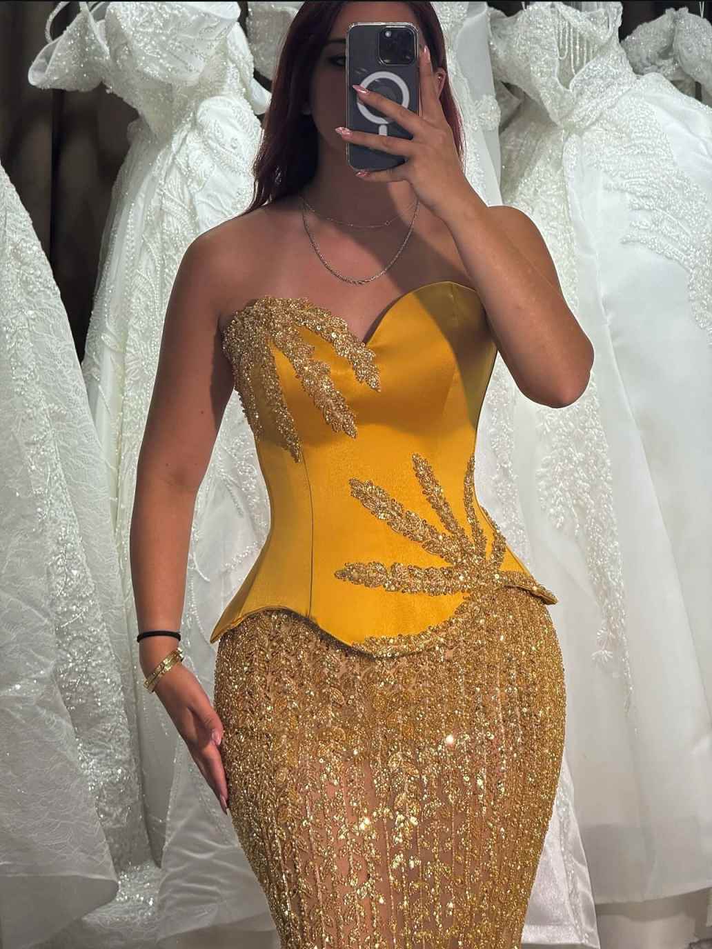 Glitter Beadeds Evening Dresses Sweetheart Sleeveless Mermaid Prom Gowns Sequins Celebrity Party Custom Made