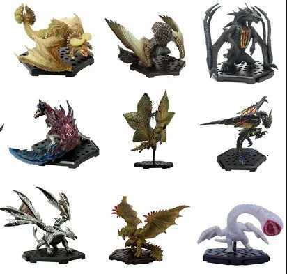 Genuine Scale Model Monster Hunter Rise of Dawn Series Male VALSTRAX Rathalos Nargacuga Velkhana Action Figure Toys Z251105