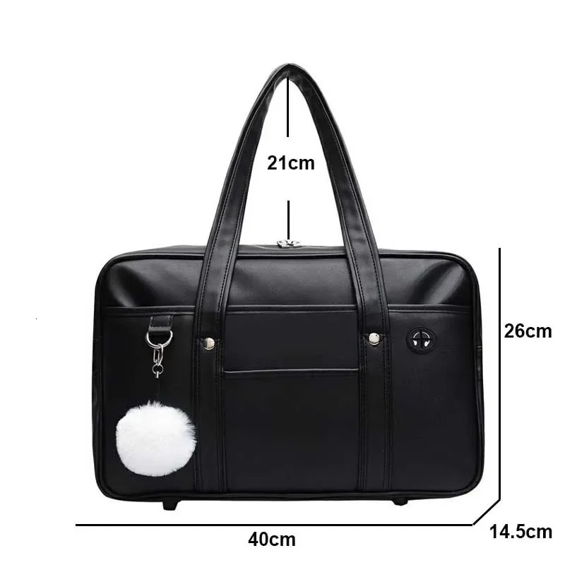 Japanese Casual PU Shoulder Bag Junior High School Students Handbag Anime Uniform Tote Bags for Women Bolsos 251030