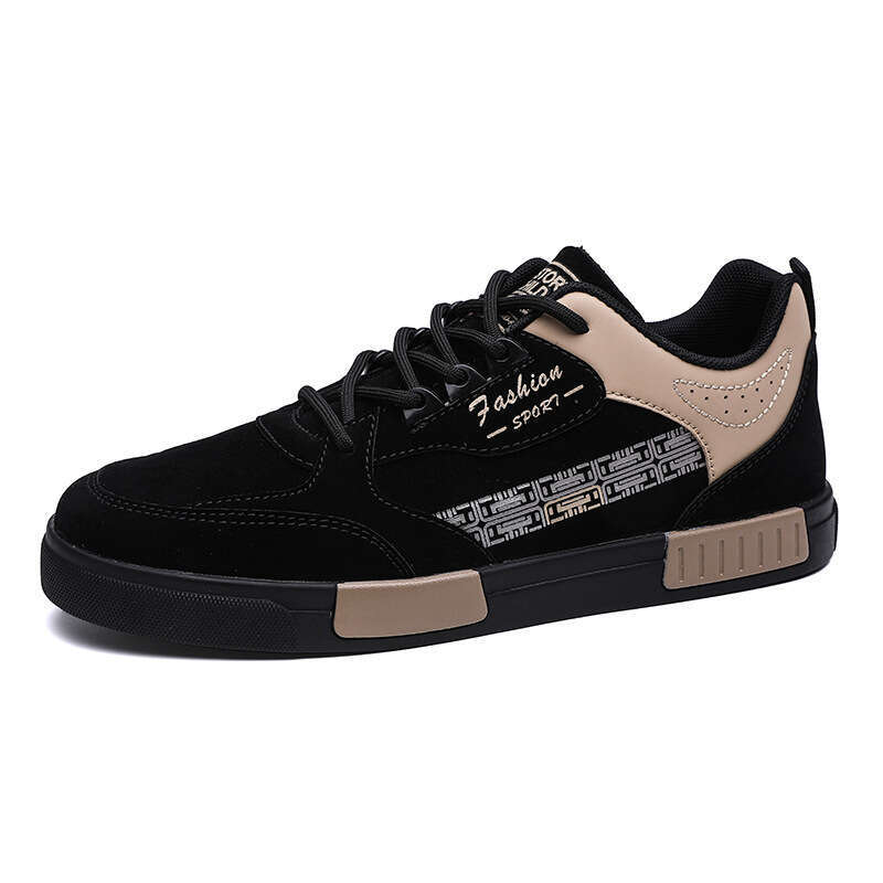 Large suede low top men's four season new casual lace up board shoes, outdoor student trend sports single shoes