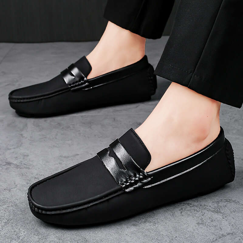 Large trendy bean size 46, one foot lazy casual shoes, men's loafers