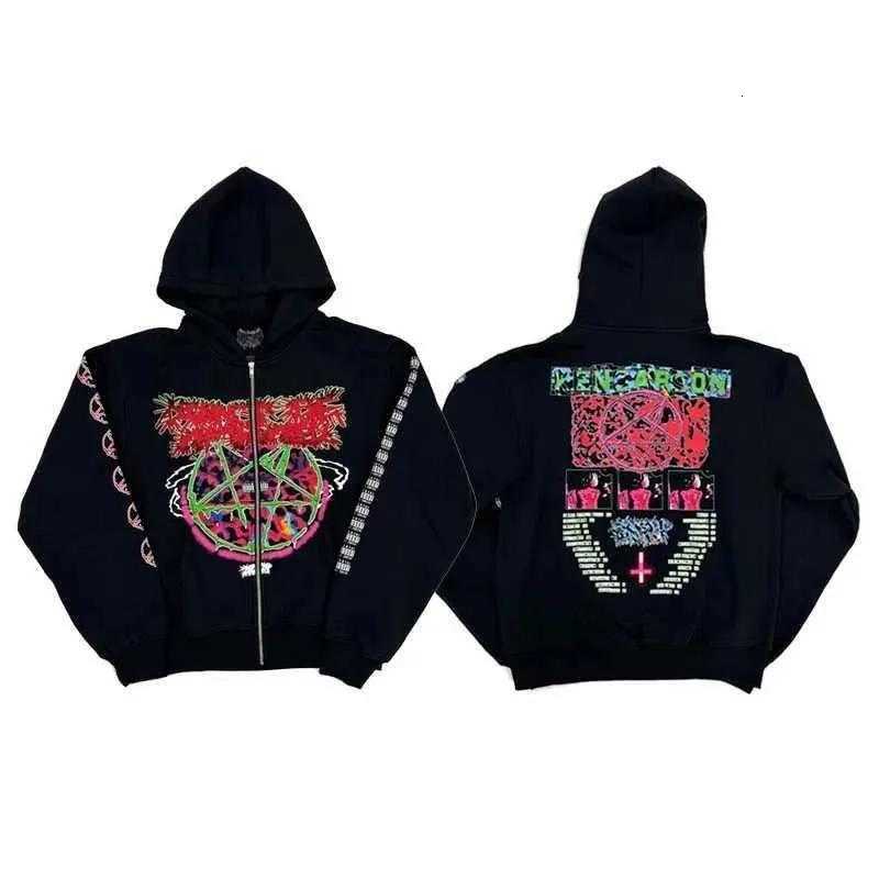 New Mens Ken Carson A Great Journey of Chaotic Reality Hatred Laffey Journey Hoodies Sweaters Velvet Cotton Thick Flce US N313 X250227