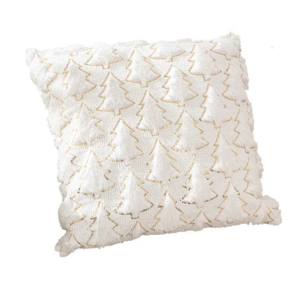 Christmas Lights Embroidery Pillow Cover American Retro Living Room Sofa Pillow Cushion Christmas Atmosphere Home Decoration Y251105