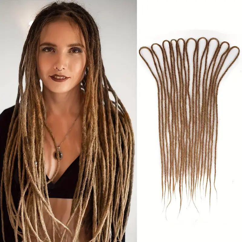 European-style synthetic fiber crochet wig with 0.6cm dreadlocks, double-tailed dreadlocks, manufacturer's stock available