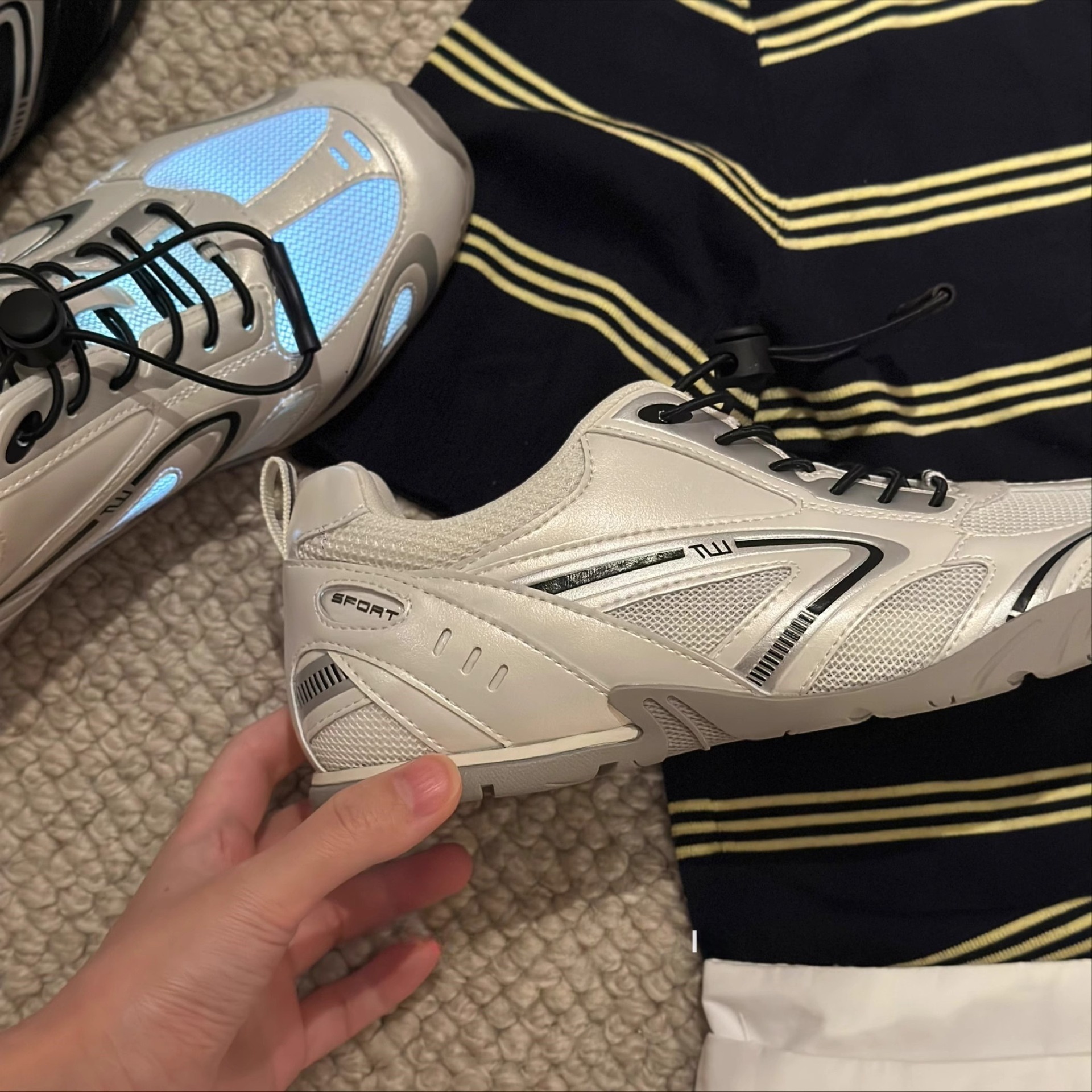 Thick-soled inner increase in German training shoes women's retro versatile mesh breathable sports leisure Forrest Gump shoes 2025