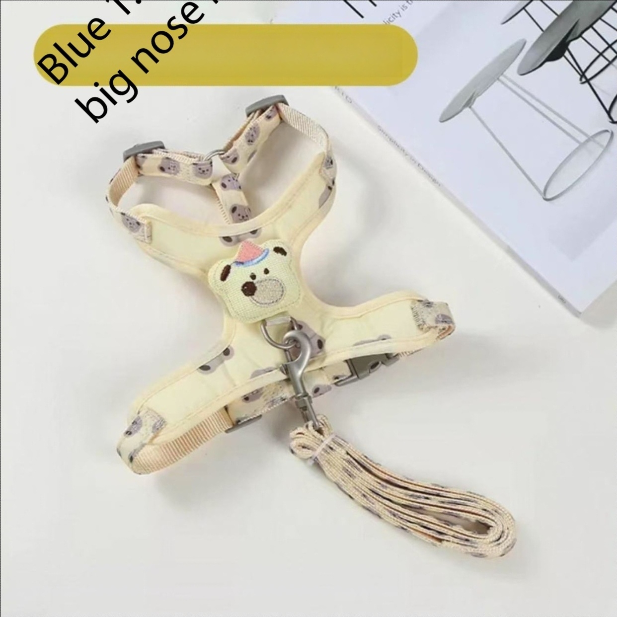 Cat leash anti slip out special cat leash pet chest harness adjustable summer breathable cat leash