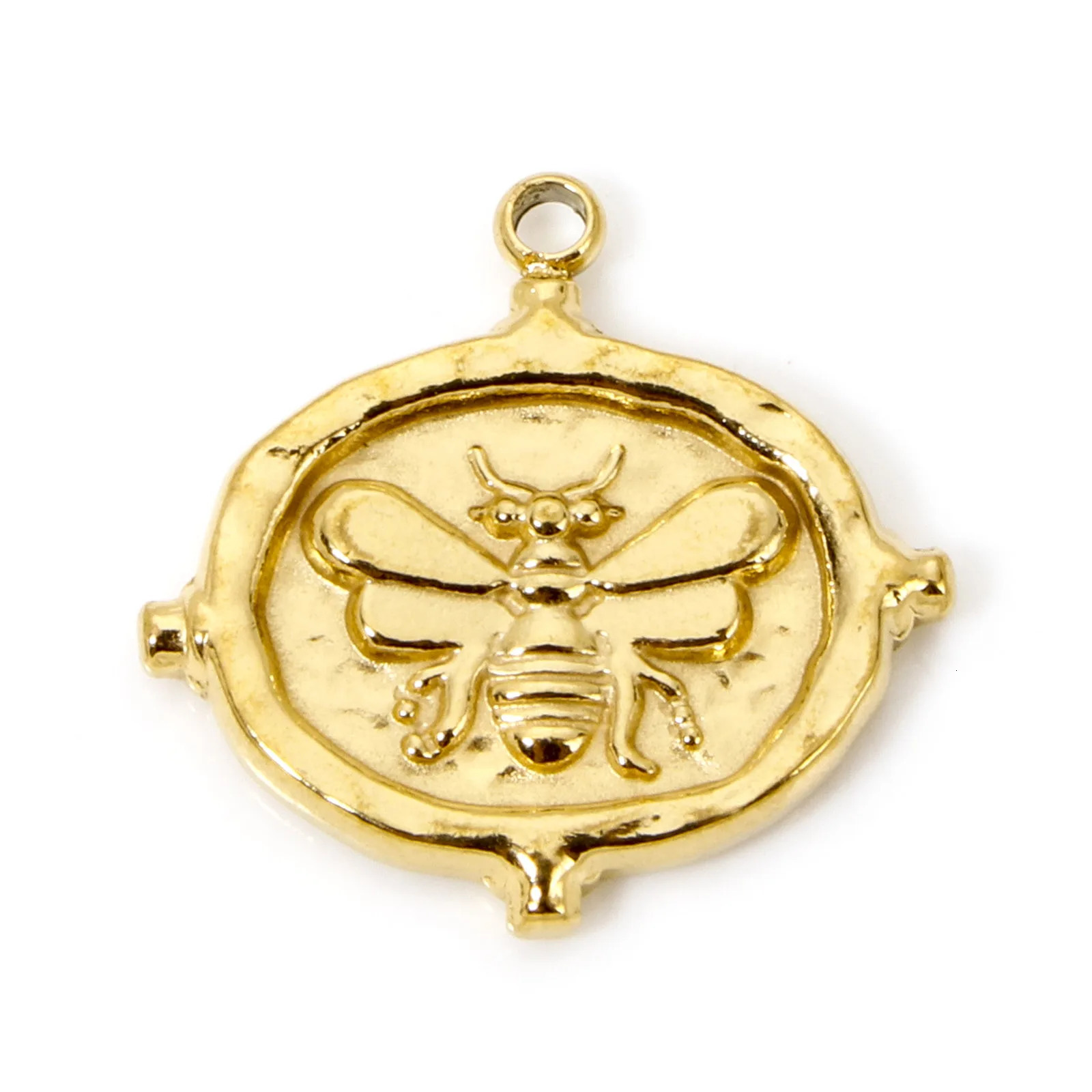 2 pieces of 304 stainless steel charming fish heart flower goldplated mini pendant DIY necklace earrings suitable for womens jewelry making 250325