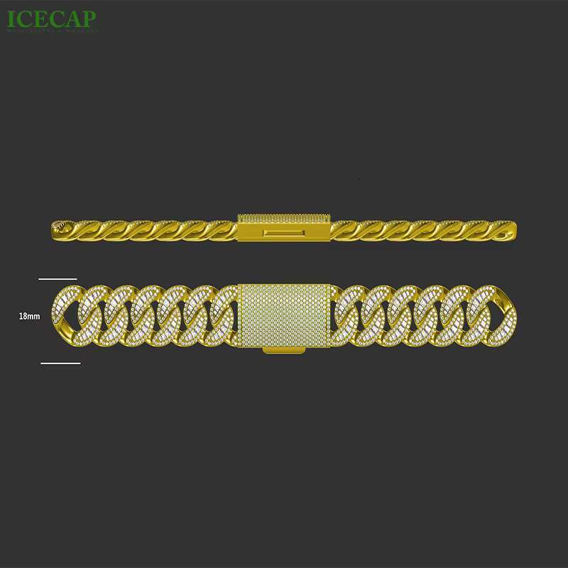 20mm Baguette Miami VVS Moissanite Diamond Custom Cuban Link Chain Charms Necklace 925 Soild Silver Hip Hop Jewelry for Men