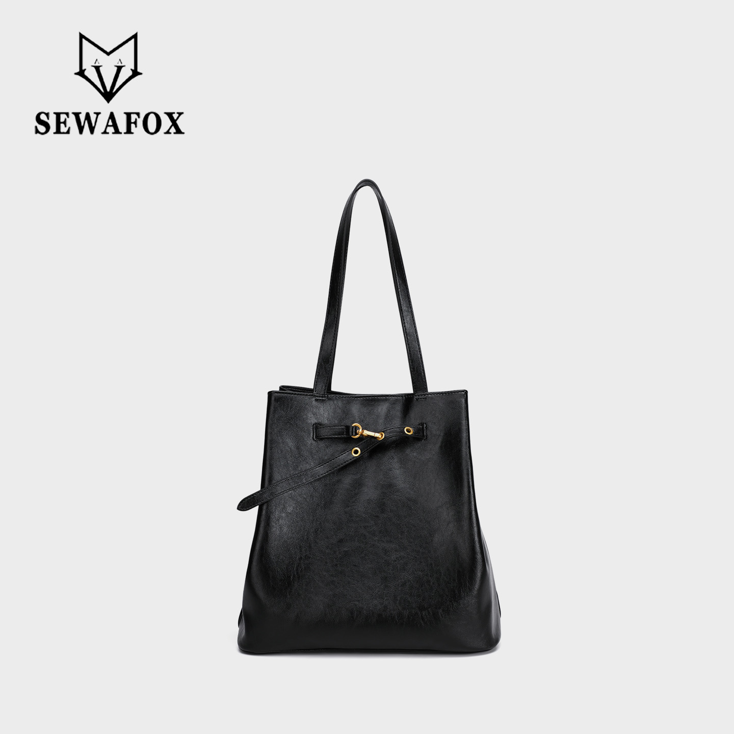 Sewafox women's bag, vegetable basket, water bucket bag, casual one shoulder large capacity commuting tote bag, handbag