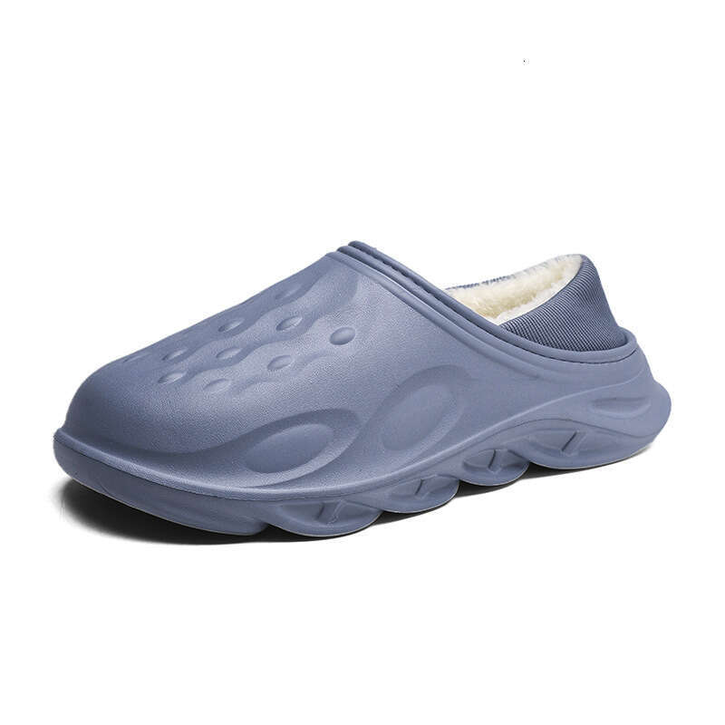 Large waterproof cotton for men, sizes 38-47, 2023 winter home and indoor warm fur slippers