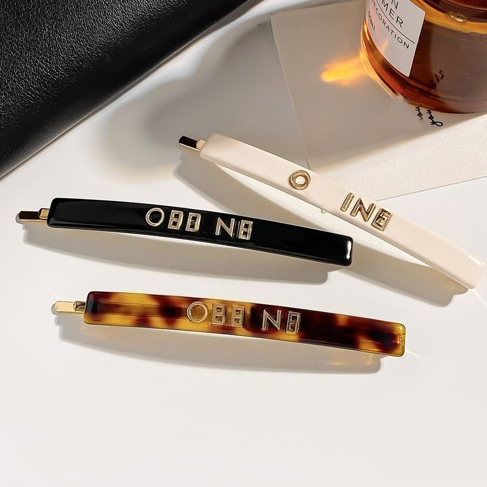 Hair Clips Barrettes Jewelry Shiny Diamond Letter Hairpin Designer Edge Clip Crystal Rhinestone Fashion Woman Accessories