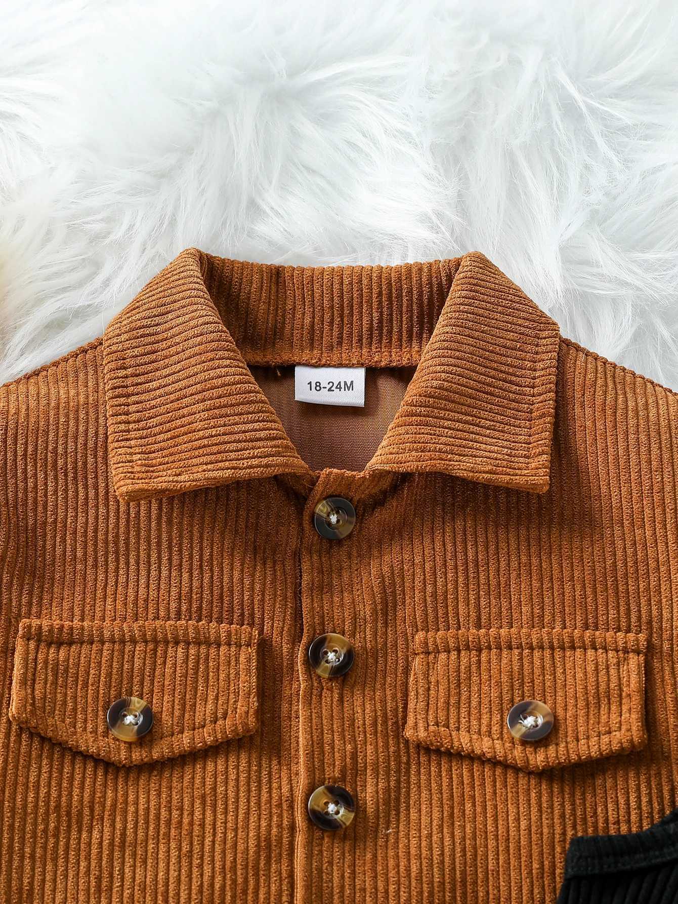 Kids Girls Fall/Winter Outfit Set Dress With Long Sleeve Solid Jacket Coat Children Clothes For 1-6Y Active Suit Y251105