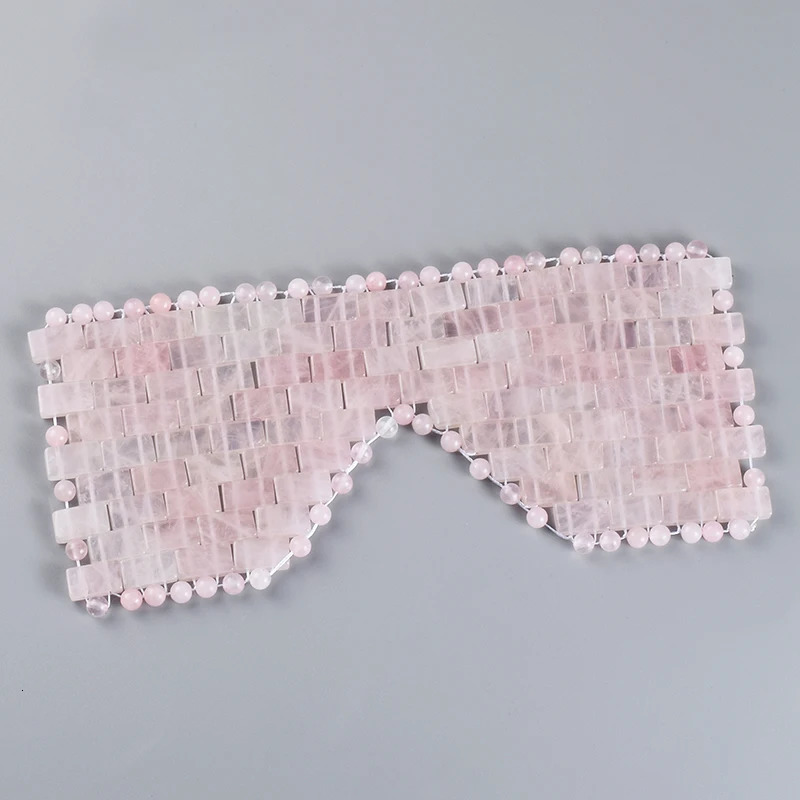 Natural Rose Quartz Eye Mask Massager Jade Relax Sleep Massage Tools Care Stone Face Cooling 250328
