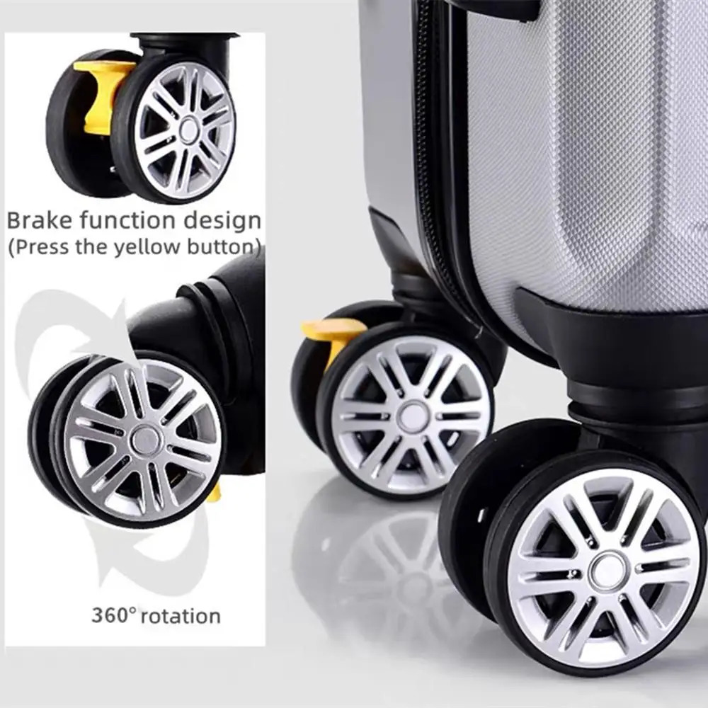 2Pcs Silent Luggage Wheels Replacement Wheels Suitcase Wheels Luggage Spinner Caster Box Repair DIY Travel Suitcases Accessories 251031