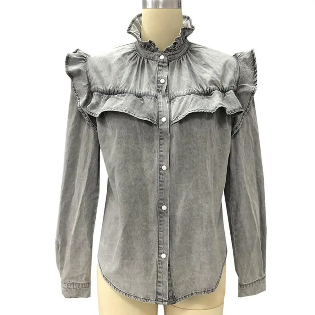 Breathable womens shirt long sleeved autumn spring fashion shirt fashionable windproof womens casual shirt womens clothing 250402