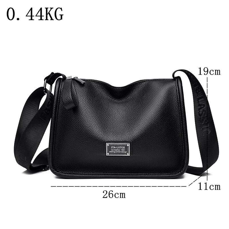 Large Capacity Soft Leather Handbag Women High Quality Messenger Bags Designer Shoulder Crossbody Sac Ladies Casual Tote