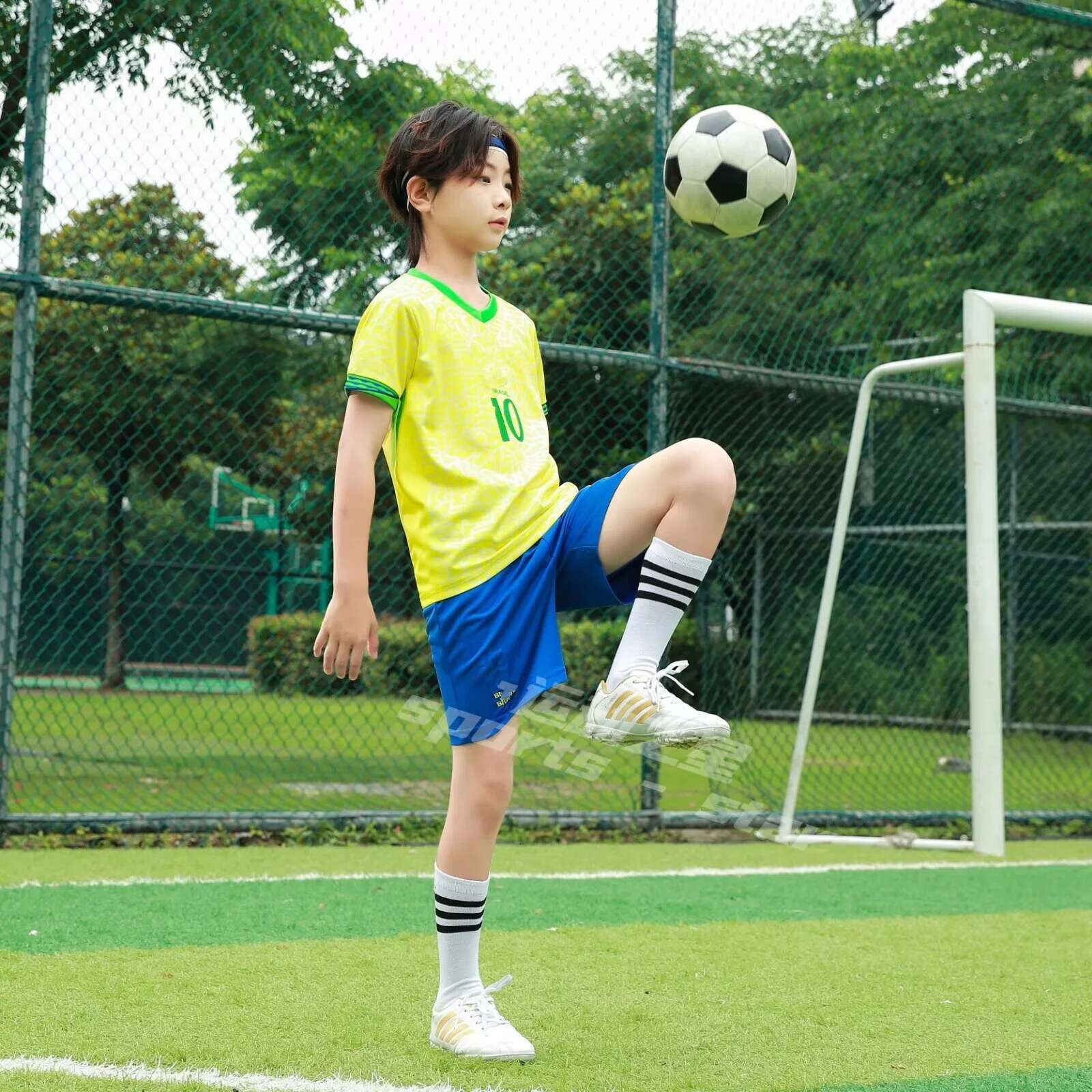 Children's sports suit boy girl Brazilian NeymarFans shirt Training wear games rugby Football Shirt Kids Child Sets Kit uniform