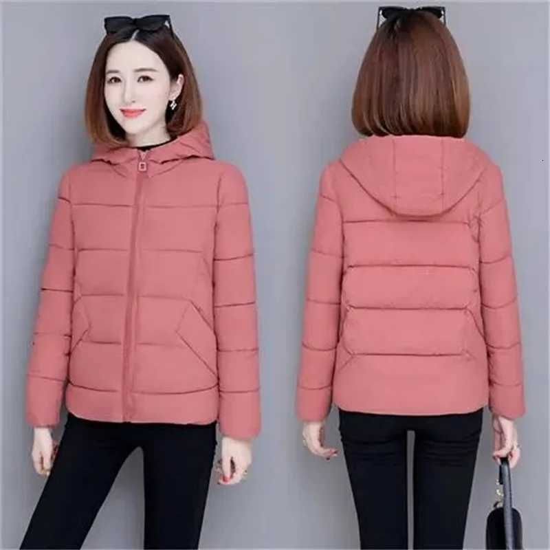 2023 New Down Cotton Jacket Womens Winter Coat ladys Lightweight Padded Jacket ladys Padded Jacket Autumn Hooded Outwear RedT251105