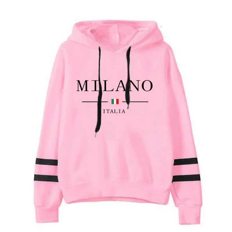 Hoodies Womens Sweatshirts Hot Sales Printing Daily Versatile Pullovers Stripe Jogging Sports Clothing Casual Woman Hooded TopsT251105