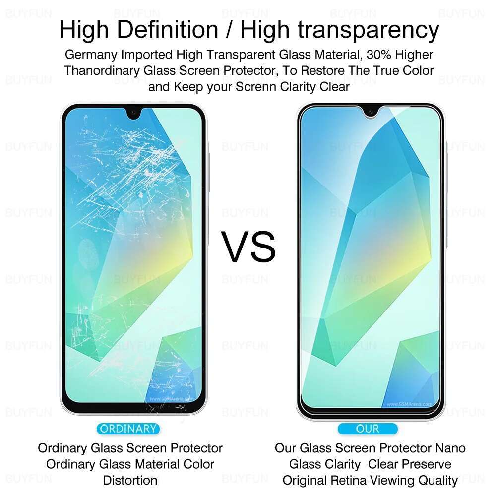 1-5Pcs For Samsung Galaxy A16 5G Tempered Glass Case Friendly Anti-Scratch HD 9H Transparent Screen Protector SamsungA16 A 16 4G