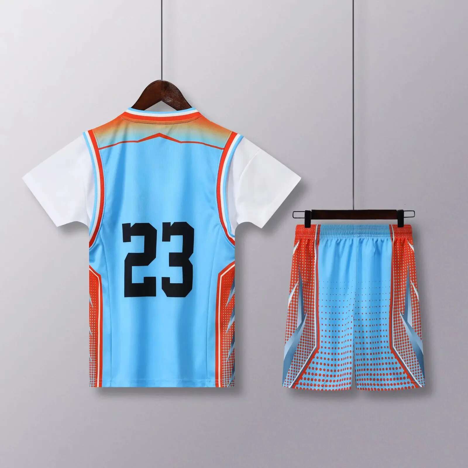 NEW 24 25 Children's clothing suit boy girl Fans Basketball Jerseys 23 Fake two-piece uniform kit training Shirts and shorts