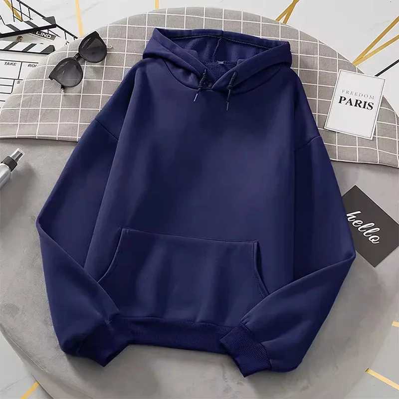 2025 white Hoodies men women Autumn Long Sleeve Pullover Tops Casual Pocket Hoodies Unisex Outer Loose Sport WearT251105