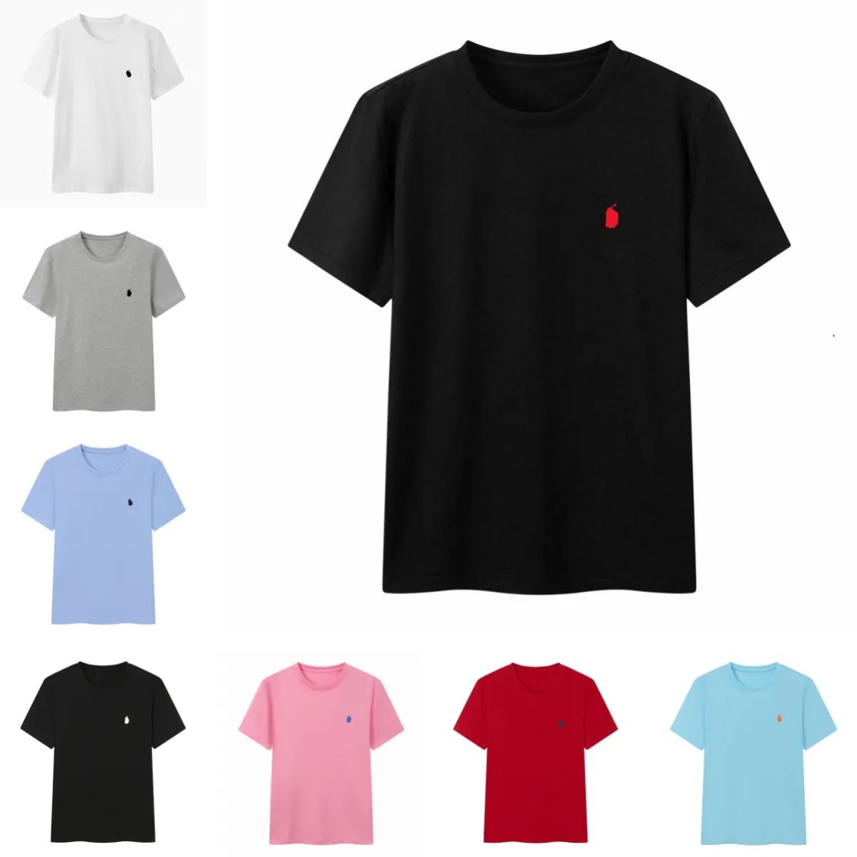 Mens polo shirt Designer t shirts Embroidery Womens Letter Pure Cotton T-shirts Printing Black White Summer Casual Short sleeve