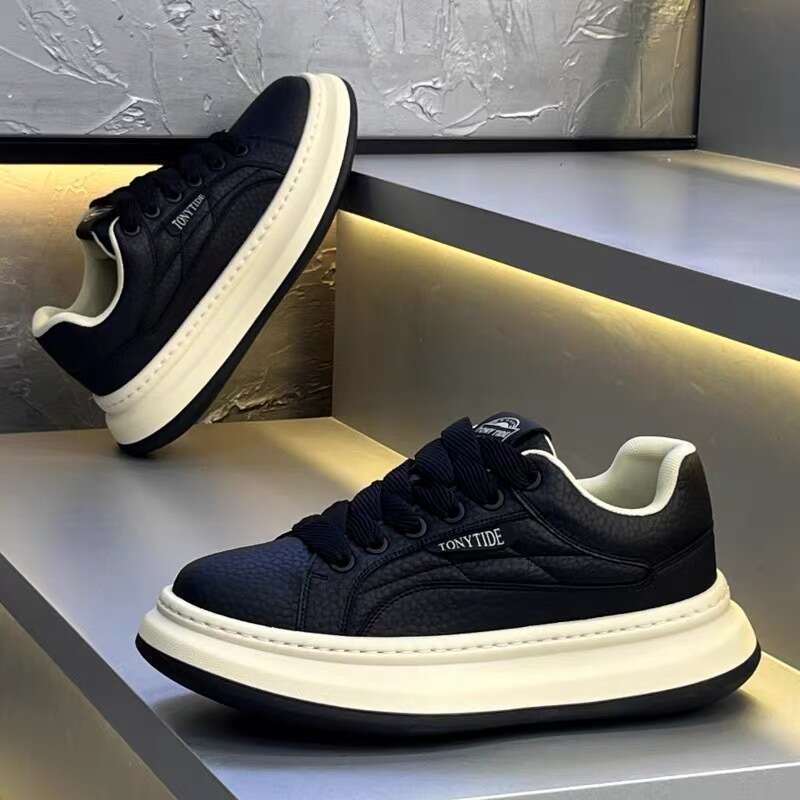 Kuaishou Douyin Same Style Autumn New Breathable Dad Fashion Casual Versatile Lightweight Trendy White Shoes