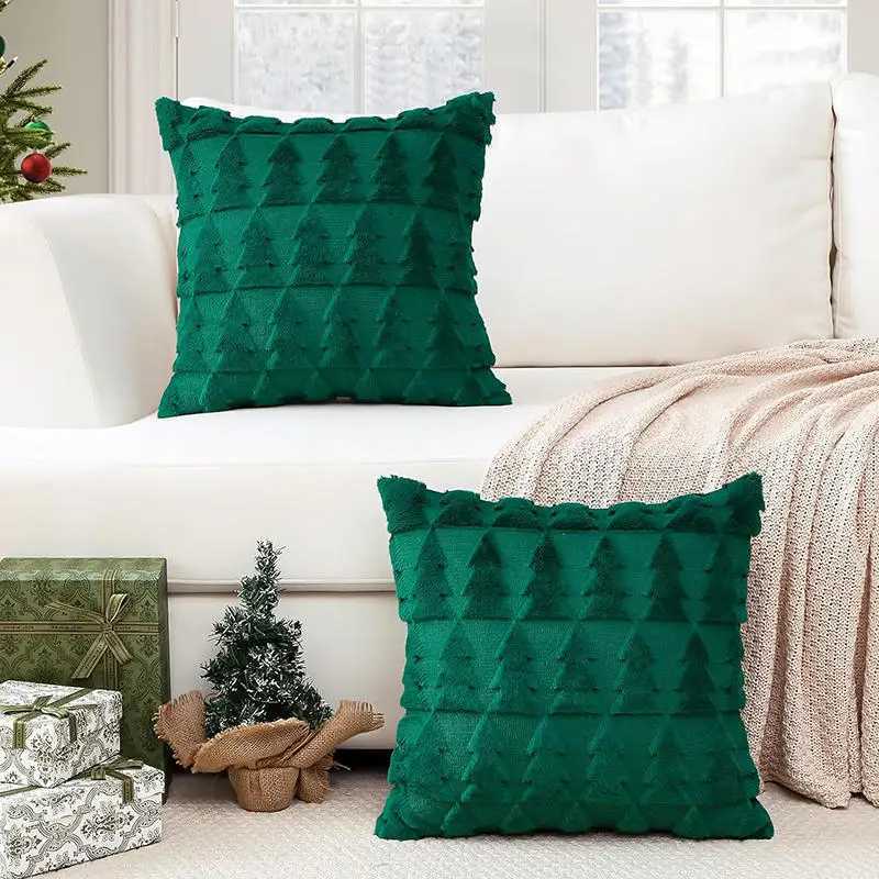 Christmas Pillowcase Polyester Luxurious Decorative Throw Pillow Cover For Sofa Living Room Car Interior Pillow Cover Y251105