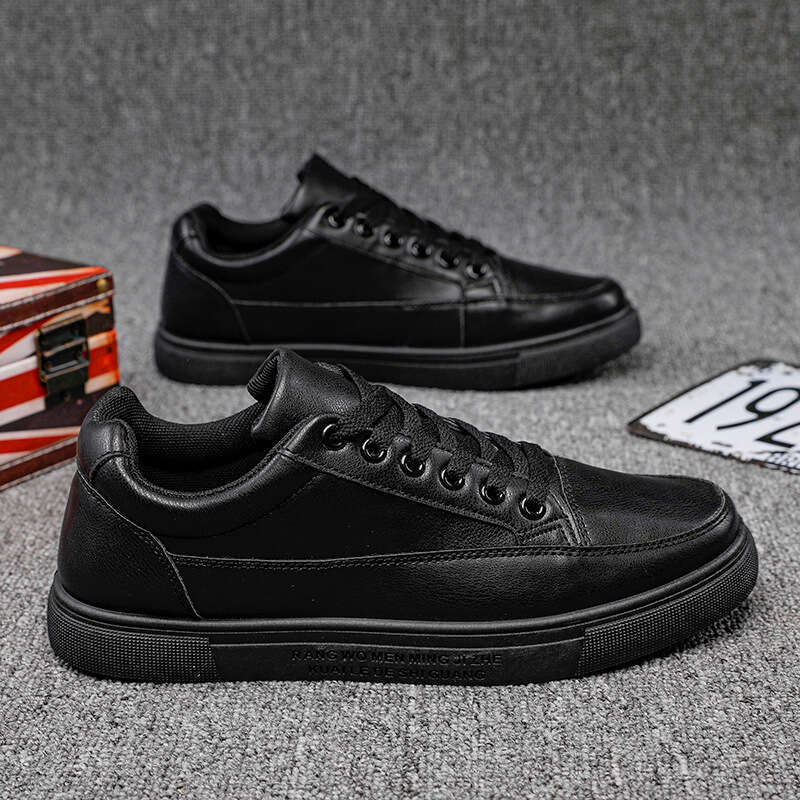 Summer New Fashion Casual Leather Outdoor Couple Sports Large Lace up Board Shoes