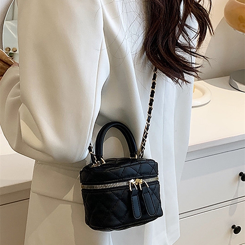 Mini Quilted Chain Diamond Checkered Womens Crossbody Bag Fashion Handbag High Quality PU Small 251030