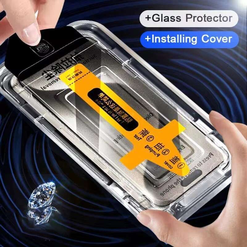 1-2PCS Premium Tempered For iPhone 15 Plus 16 Pro Max Easy Installation Glass Dust Free Screen Protector