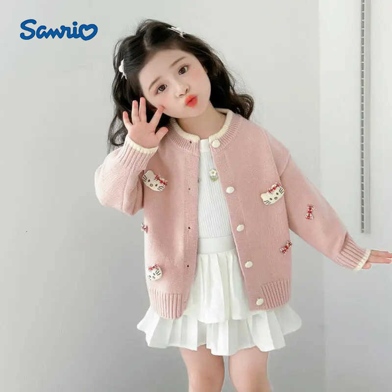 Sanrio Halloween Anime Girls Sweater Hello Kitty Autumn New Kawaii Cartoon Knitted Sweater Korean Sweet and Fashion Warm Tops H251105