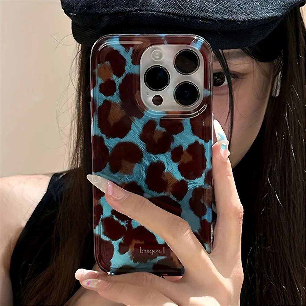 Simple Fashion Smudge Leopard Print Soft Phone Case For 15 Cases iPhone Pro Max 14 13 12 11 XS X XR 7 8 Plus 16 Cover