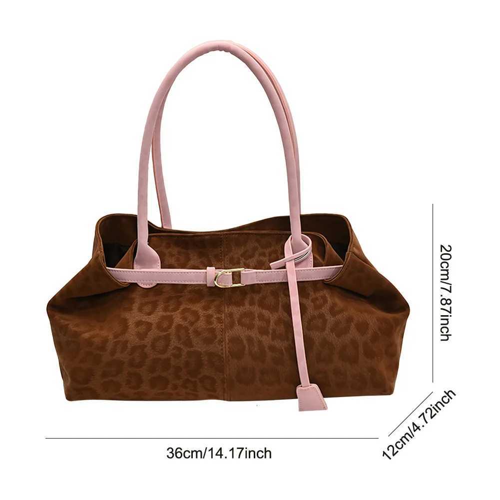 Leopard Underarm Bag Large Shoulder Bag Top Handle Handbag for Women Work Daily Use Shopping Dating Z251104