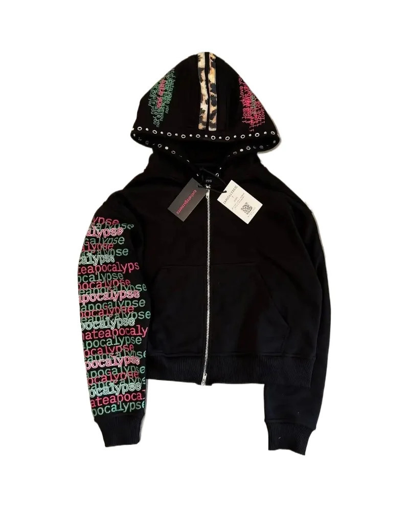 Eyehategarment Hoodie Hip Hop Zipper Hoodie Harajuku Fashion Leopard Print Loose Hoodie Mens Clothing Casual Jacket Street Clothing 250402