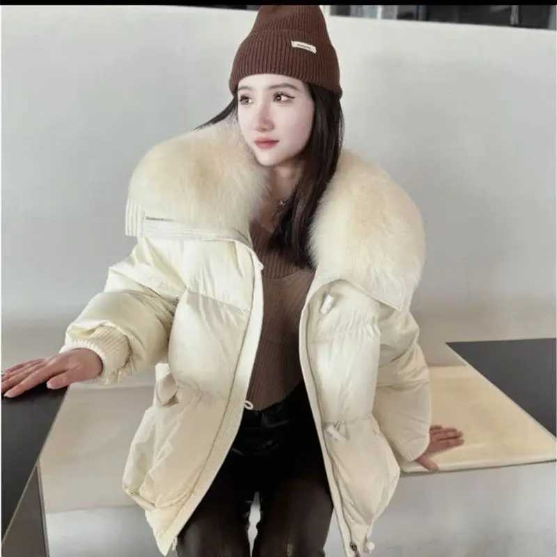 Womens New Fur-collar Cotton Padded Coats Fashion Thick Warm Outwear Top Parkas Windproof Casual Down Jacket Ladies Winter 2025T251105