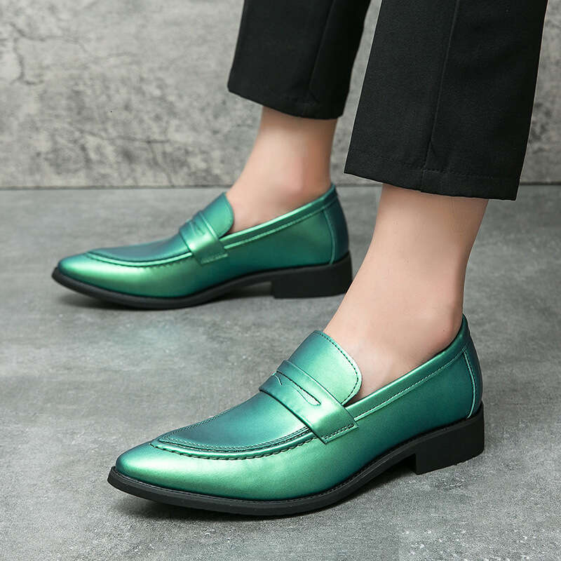 Large size 2023 new spring and autumn set foot loafers, sizes 38-47 for men's business British leather shoes