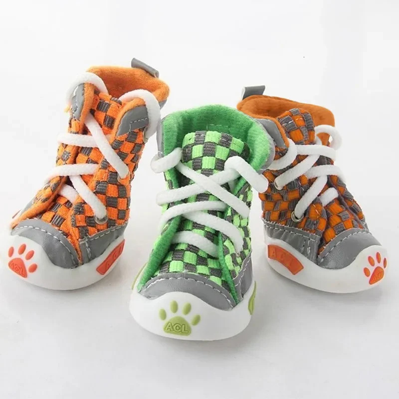 Dog Shoes Teddy Bears Soft Sole Shoes Small Dog Puppy Anti Drop Breathable Shoes Set of 4 Summer Pet Shoes 250402