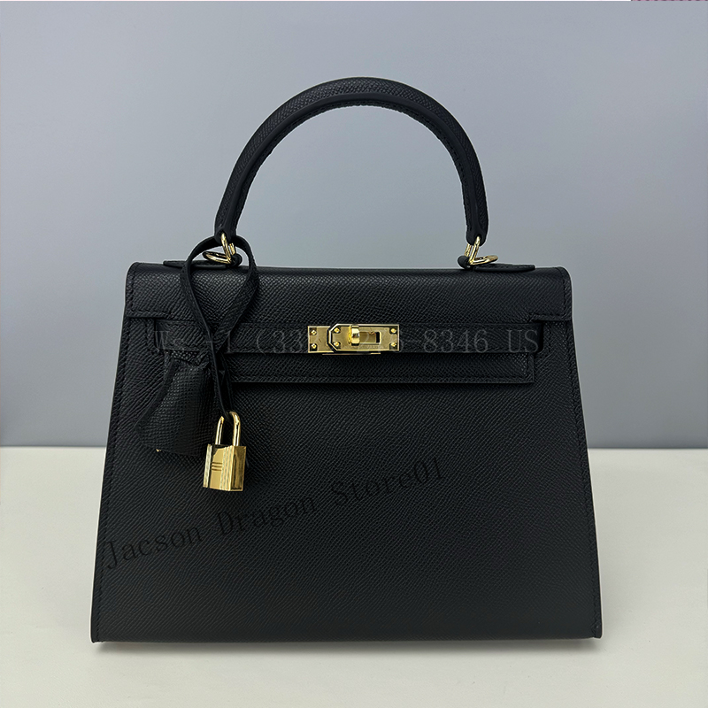 Top Quality Cowhide Handbag for Women Luxury Designer Female Shoulder Bags Classic Fashion Crossbody Bag Cow Leather Purse Tote Bag Lady Real Leather Pure Color Bag