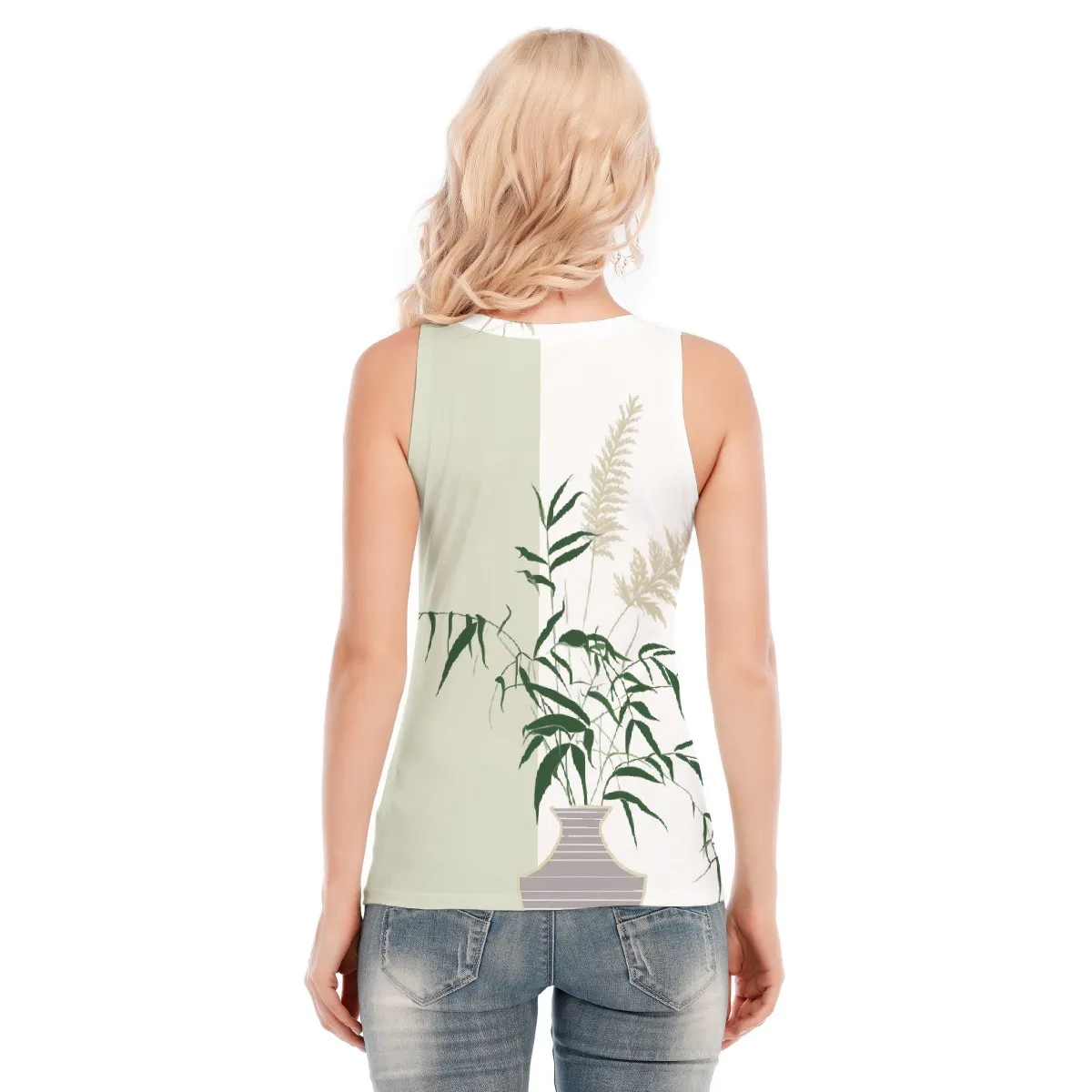 All-Over Print Women's Sports Camisole, High-Elasticity Milk Silk Tank Top, Quick-Dry Fitness Shirt with Wide Shoulder Straps