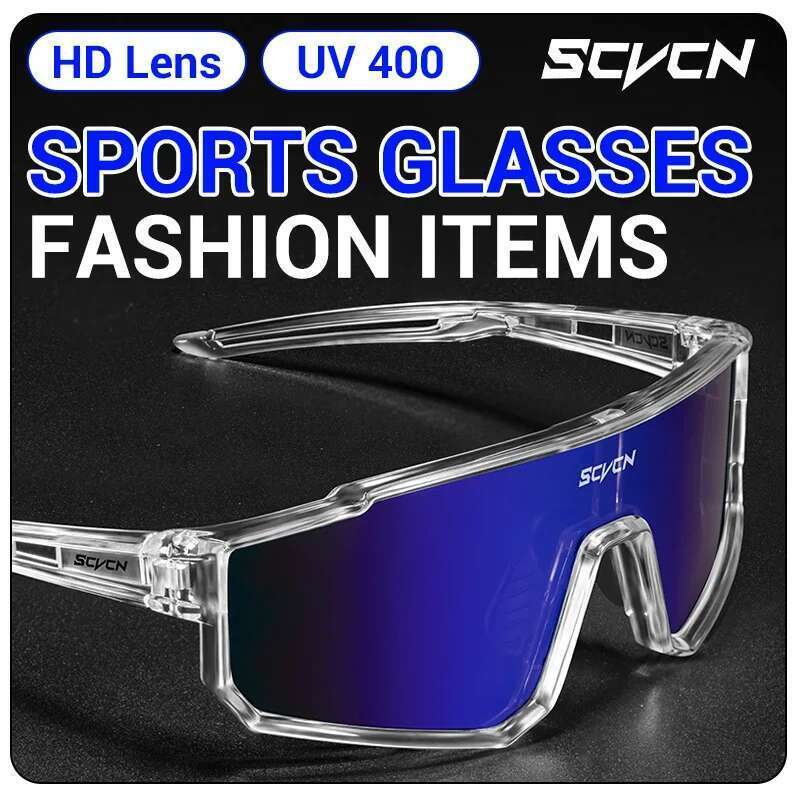 SCVCN New Outdoor Sports Bike Mountain Driving Cycg Sunglasses Hiking Men Road Bicycle Glasses UV400 Goggles