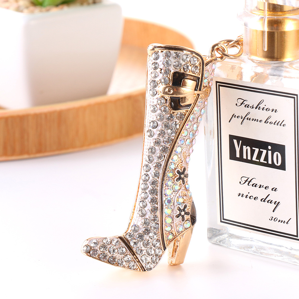 Creative High-Heel Metal Keychains Knee-High Boot Pendants & Small Gift Charms
