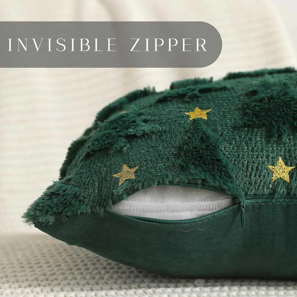 1PCS Christmas Pillow Covers - Knitted Christmas Tree/Christmas Santa Pattern for Living Room Sofa Cushion Cover Y251105