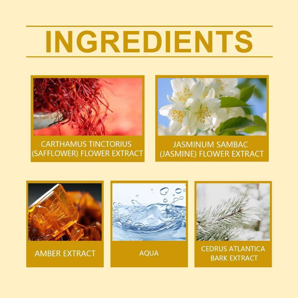 Rocklis Natural Saffron Fragrance - No Additives Long-lasting Jasmine Spray, Phthalate and Paraben Free, Suitable for Fair Skin Tone