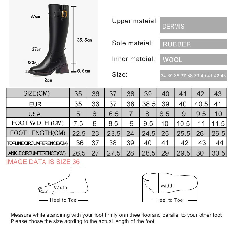 DIMANYU Womens Long Boots Nonslip 2025 Winter Genuine Leather Womens Boots Wool Warm Large Size Female Knight Boots 251031