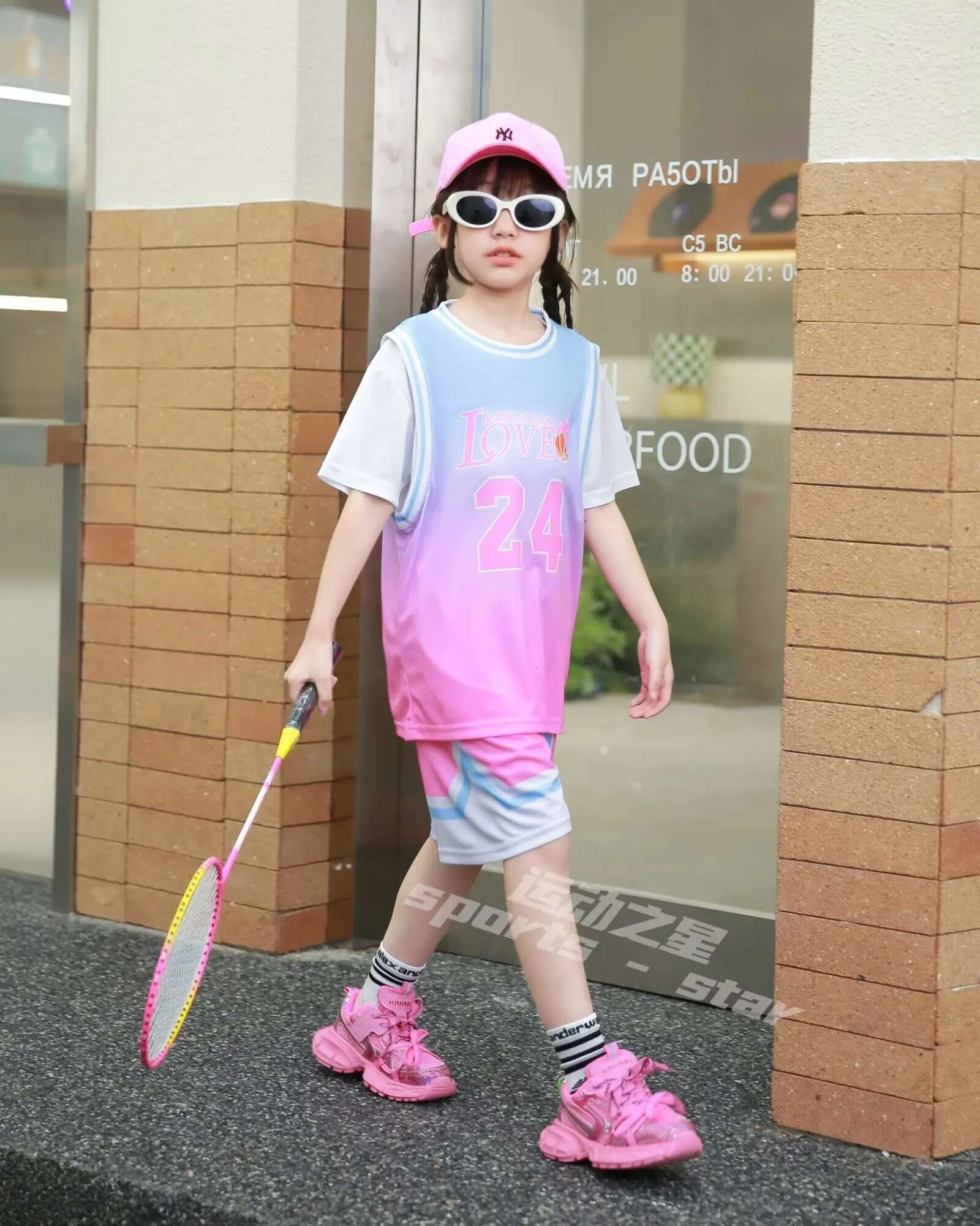 New 23/24 boys and girls jersey fake two-piece children's primary school student training basketball sleeve suit 184