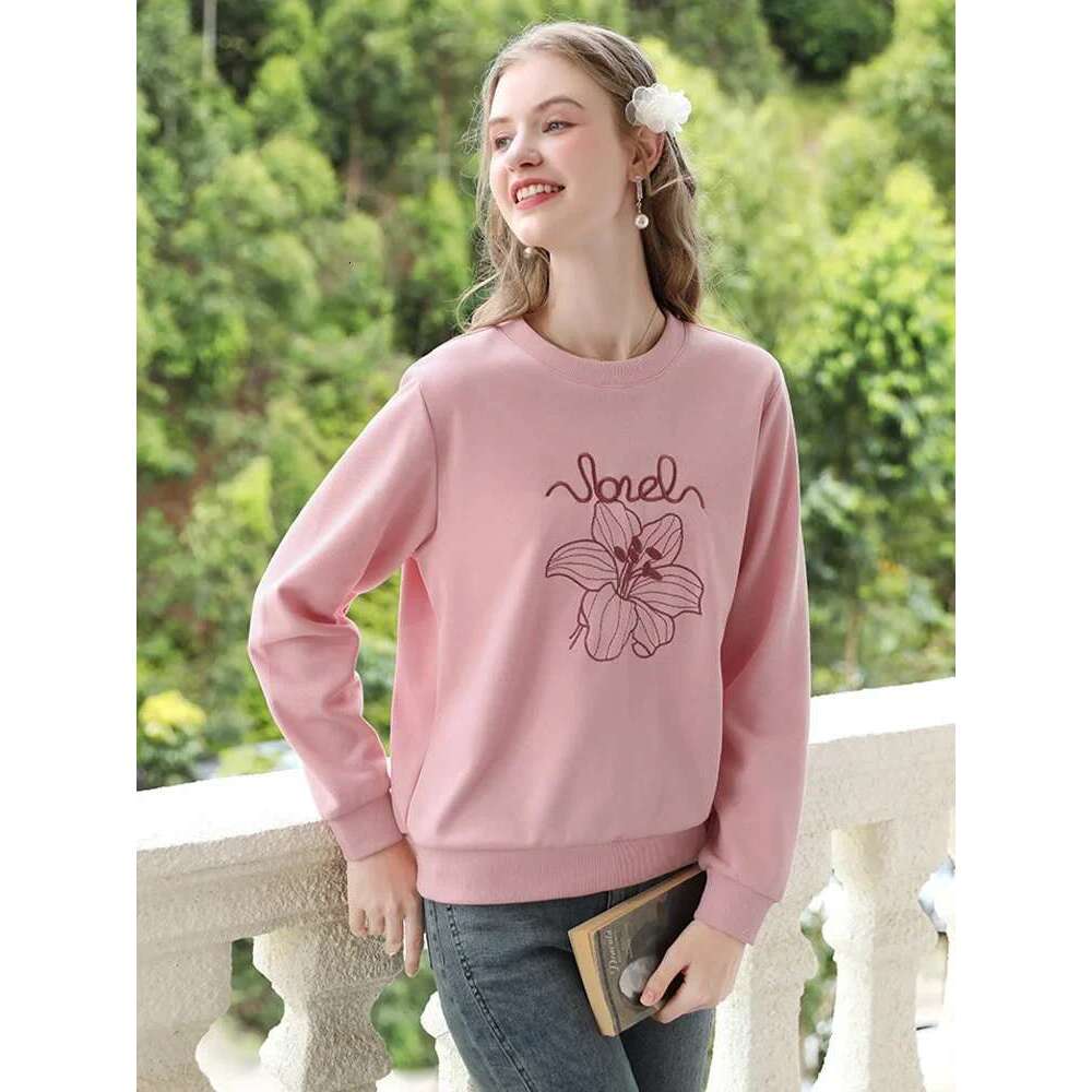 O Neck Sweatshirt Women 2025 Spring New Sweet Korean Basic Casual Loose Pullover Hoodie Hoodless Tops
