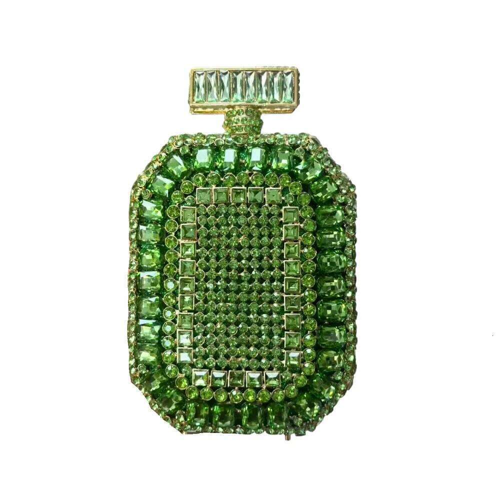 Designer Bags Blue/Gold Bottle Glass Crystal Evening Bag Perfume Box Dia Women Wedding Purses Bridal Rhinestone Clutch Lady Party Handbag Hot Selling