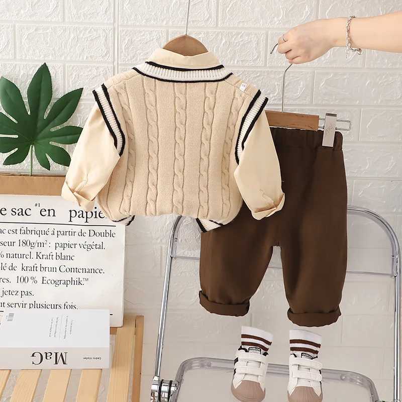 New Autumn Baby Clothes Children Vest Shirt Pants 3Pcs/Sets Kids Boys Clothing Infant Casual Cotton Costume Toddler Tracksuits Y251105